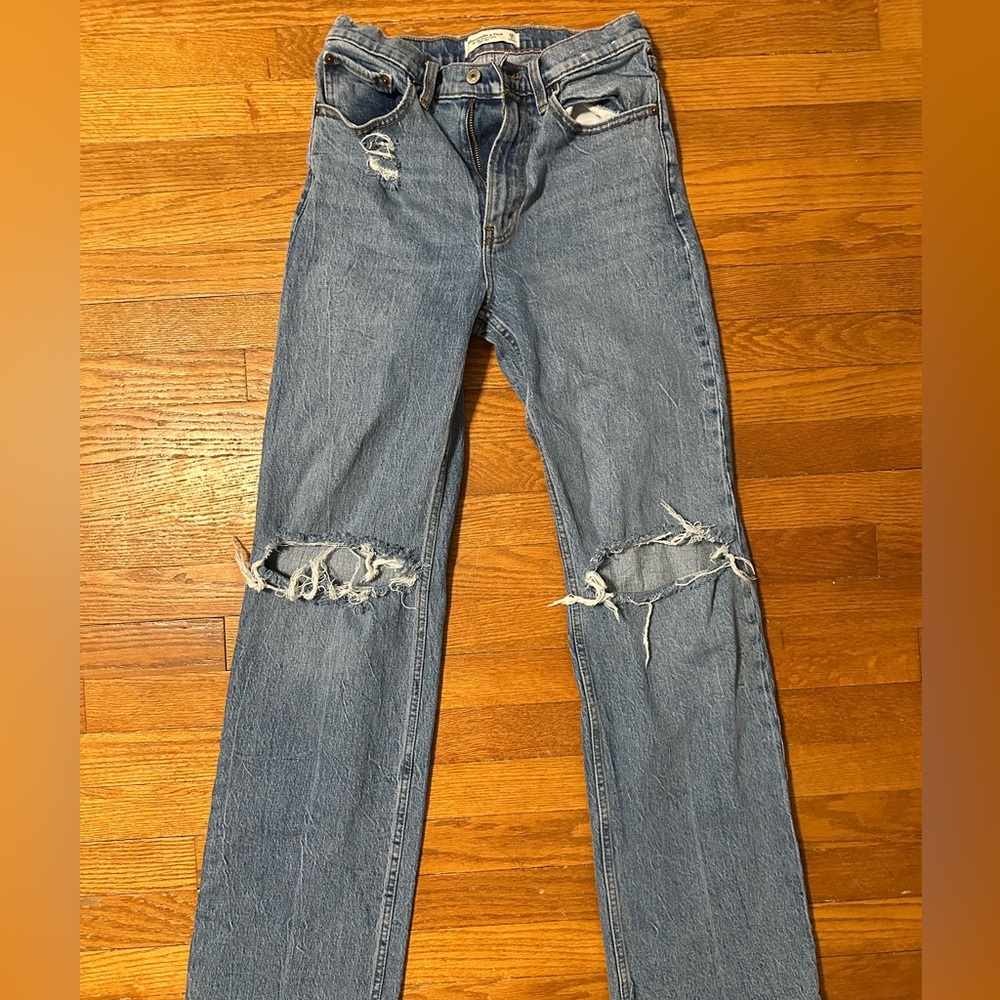 Abercrombie 90s Straight Relaxed High Rise 26 Long